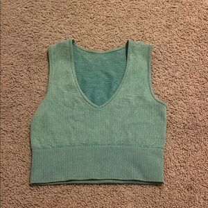Target Green Fitted Crop Tank Top